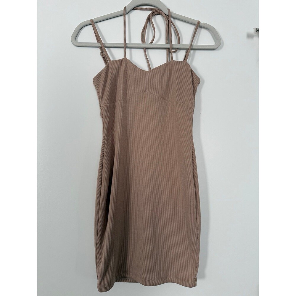 Princess Polly Beige Knit Mini Dress - size Small